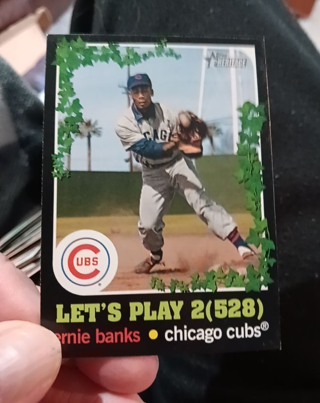 2020 Topps Heritage Let's Play 2 (528) #LP2-9 Ernie Banks — front