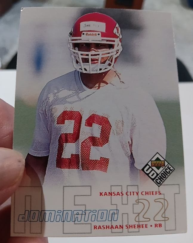 1998 Upper Deck UD Choice Domination Next #22 Rashaan Shehee — front