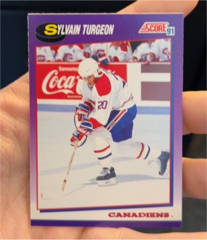 1991-92 Score #208 Sylvain Turgeon Montreal Canadiens — front
