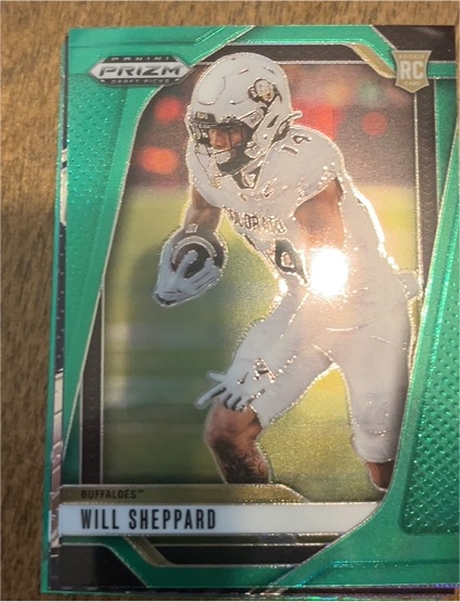 2024 Panini Prizm Green Prizm RC Will Sheppard — front
