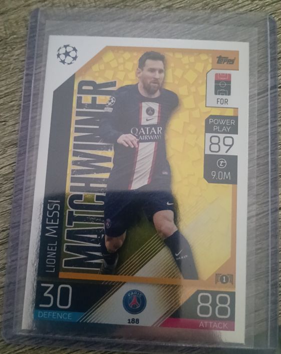 2022-23 Topps Match Attax UEFA Club Competitions #188 Lionel Messi — front