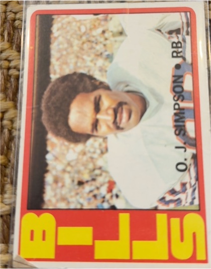 1972 Topps #160 O.J. Simpson — front