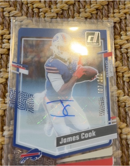 2023 Panini Clearly Donruss #107 James Cook — front