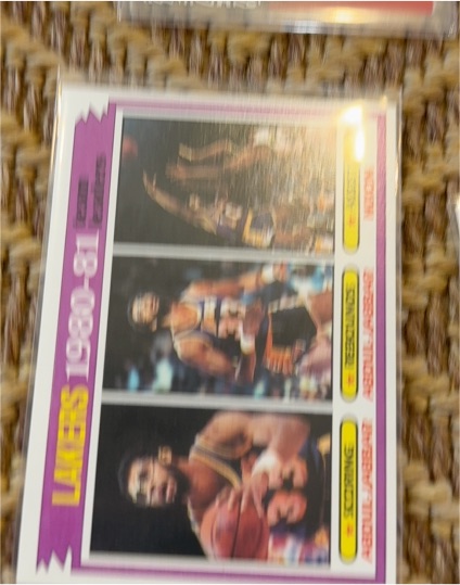 1981-82 Topps #55 Los Angeles Lakers Team Leaders Kareem Abdul-Jabbar / Norm Nixon — front