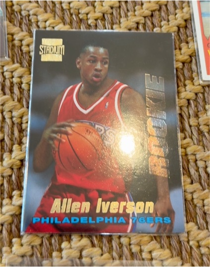 1996-97 Topps Stadium Club #R1 Allen Iverson Rookie — front