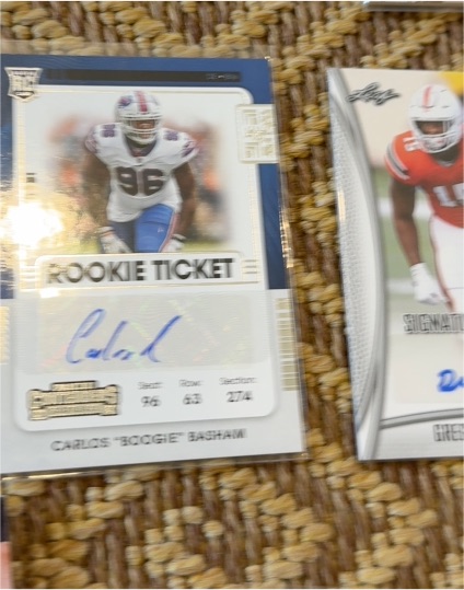 2021 Panini Contenders Rookie Ticket #96 Carlos 'Biggie' Basham — front