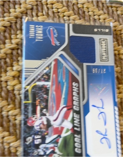 2021 Panini Playbook Goal Line Graphs #GLG-TTH Thurman Thomas — front