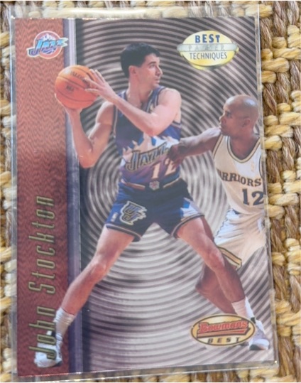 1997-98 Bowman's Best #T10 John Stockton Techniques — front