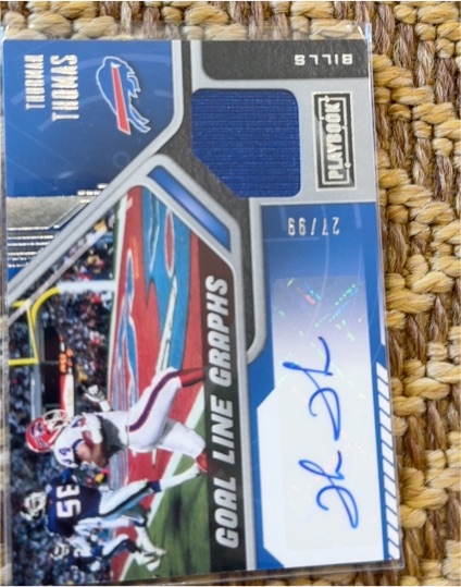 2021 Panini Playbook Goal Line Graphs #GLG-TTH Thurman Thomas — front