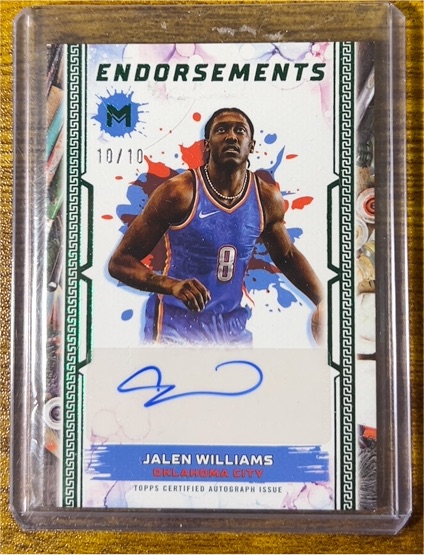 2023-24 Topps Motif Endorsements #ME-JW Jalen Williams — front
