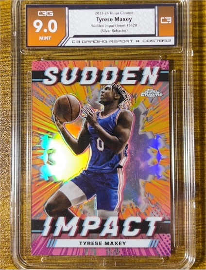 2023-24 Topps Chrome Sudden Impact #SI-20 Tyrese Maxey — front