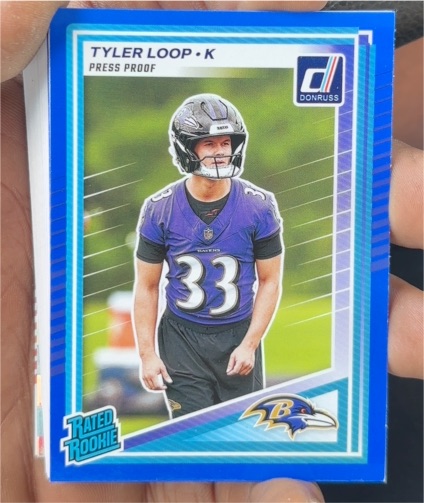 2025 Donruss #382 Tyler Loop Press Proof Green Rookie — front