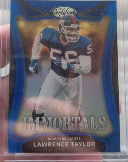 2025 Panini Certified #IM-LTR Lawrence Taylor Immortals — front