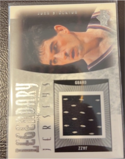 2001-02 Upper Deck Legends Legendary Jerseys #JSF John Stockton — front