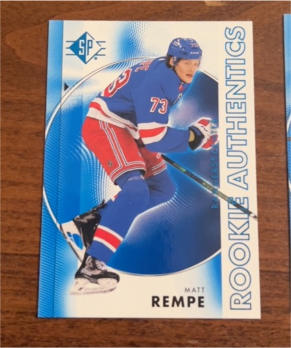 2024-25 Upper Deck SP Hockey #115 Matt Rempe Rookie Authentics — front