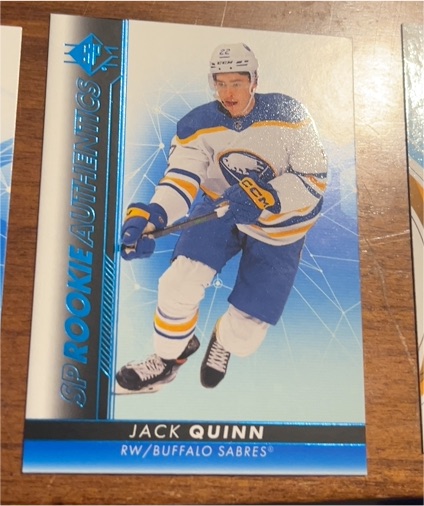 2022-23 Upper Deck SP Rookie Authentics #114 Jack Quinn — front