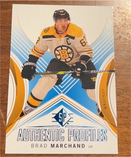 2024-25 Upper Deck SP Authentic Profiles Blue #AP-15 Brad Marchand — front