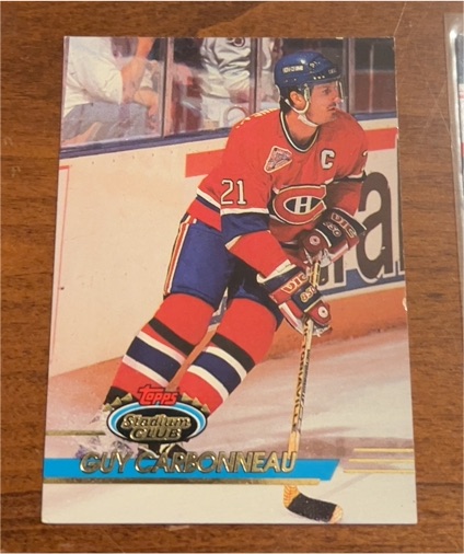 1993-94 Topps Stadium Club #1 Guy Carbonneau — front