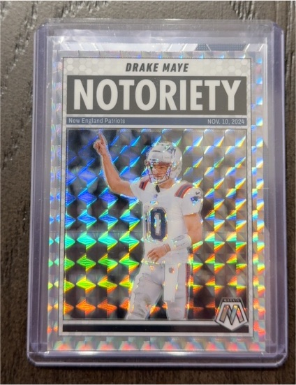 2025 Panini Mosaic Notoriety #3 Drake Maye — front