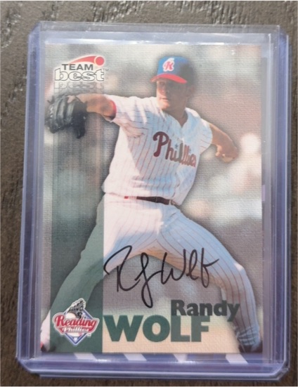 1999 Team Best Autographs #66 Randy Wolf — front
