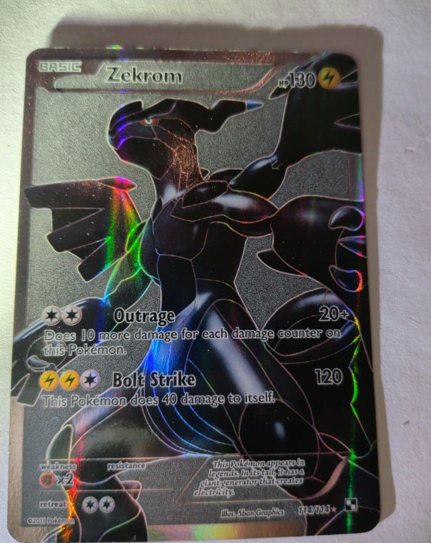 2011 Pokémon Black & White #114 Zekrom Full Art — front