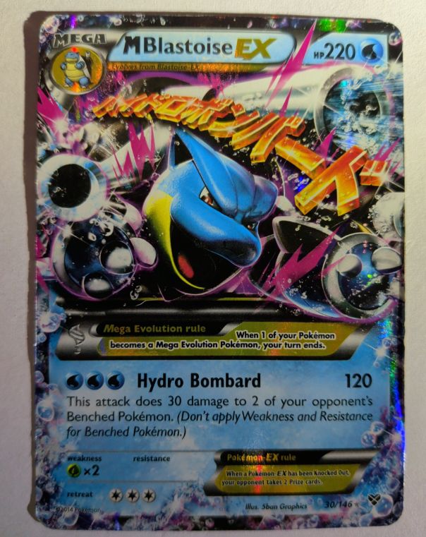 2014 Pokémon XY #30 M Blastoise EX — front
