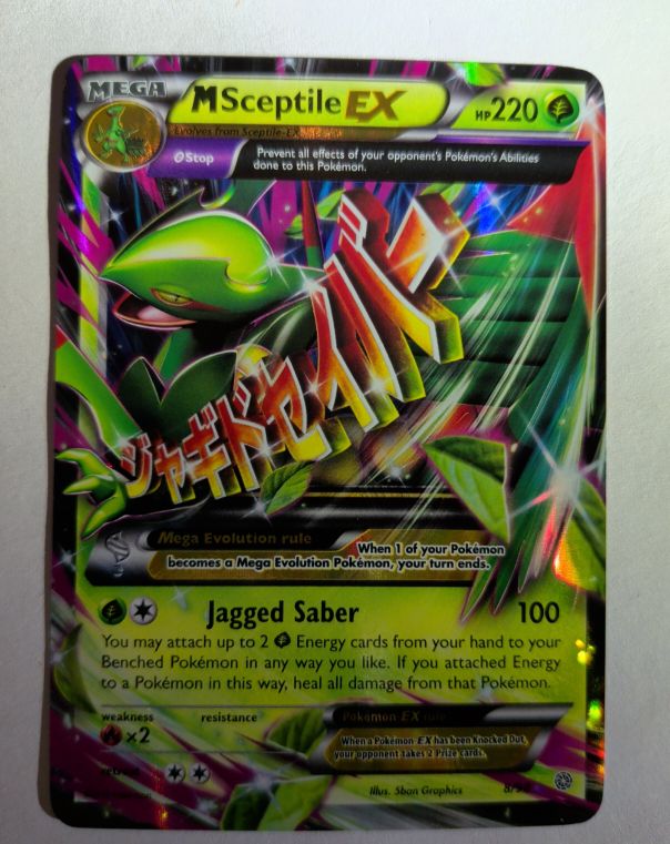 2015 Pokémon XY Ancient Origins #8 Mega Sceptile EX — front