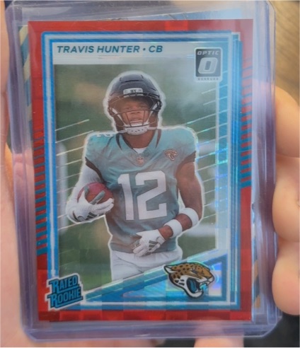 2025 Panini Donruss #301 Travis Hunter Rated Rookie Optic Preview — front