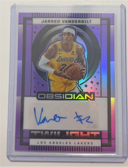 2024-25 Panini Obsidian Twilight Signatures #TS-JV Jarred Vanderbilt — front