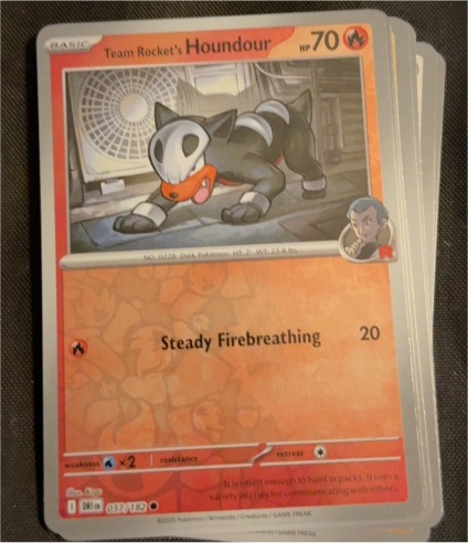2023 Pokémon Scarlet & Violet Destined Rivals #037 Team Rocket's Houndour — front