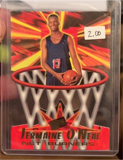 1996 Press Pass #NB 16 Jermaine O'Neal Net Burners — front