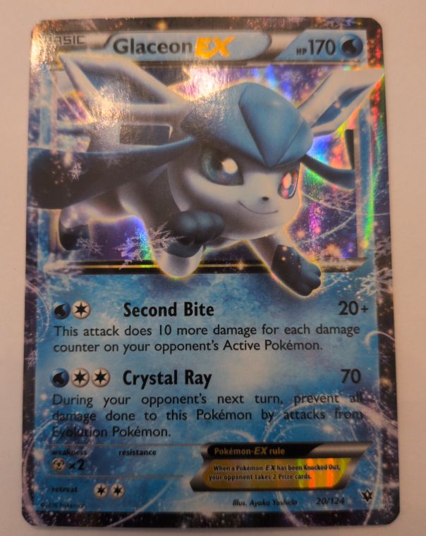 2016 Pokémon XY Fates Collide #20 Glaceon EX — front