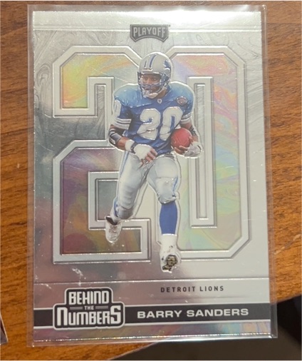 2020 Panini Playoff Behind the Numbers #BTN-2 Barry Sanders — front