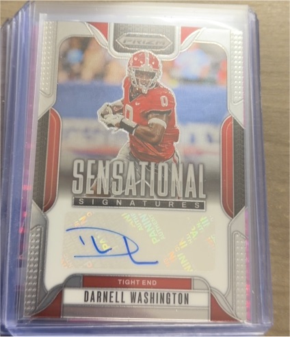 2025 Panini Prizm Draft Picks #SS-DNW Darnell Washington Sensational Signatures Auto — front