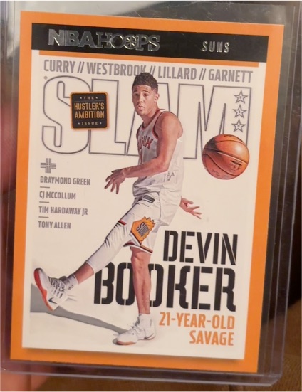 2021-22 Panini NBA Hoops #213 Devin Booker SLAM Magazine Insert — front