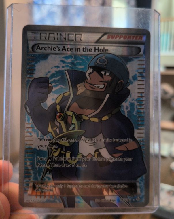 2015 Pokémon Primal Clash #157 Archie's Ace in the Hole — front