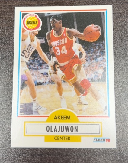 1990-91 Fleer #73 Akeem Olajuwon — front