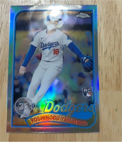 2024 Topps Chrome Update 1989 Topps Baseball #89CU-5 Yoshinobu Yamamoto — front