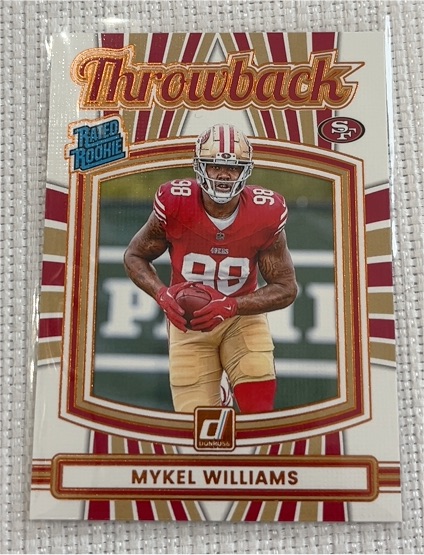 2025 Panini Donruss Throwback Rated Rookie #20 Mykel Williams — front