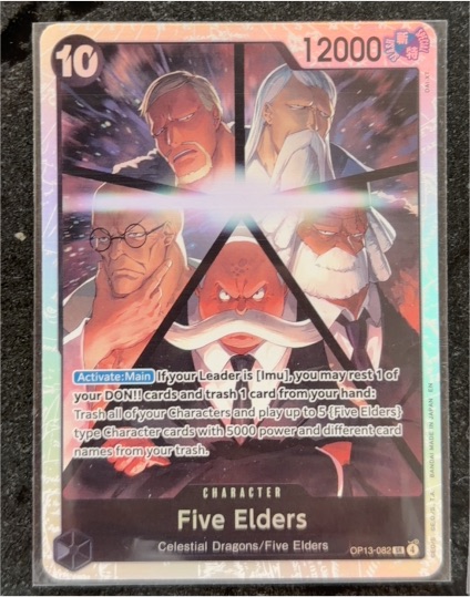 2021 One Piece Card Game OP13-082 Five Elders — front