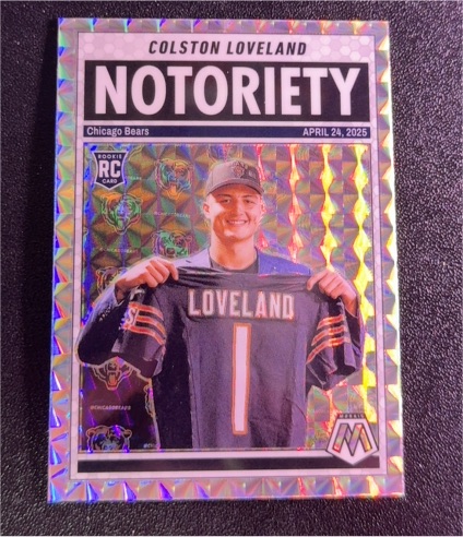 2025 Panini Mosaic Notoriety #24 Colston Loveland — front