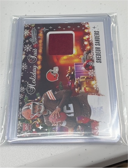 2025 Panini Absolute Holiday Suit #HS-SSS Shedeur Sanders — front