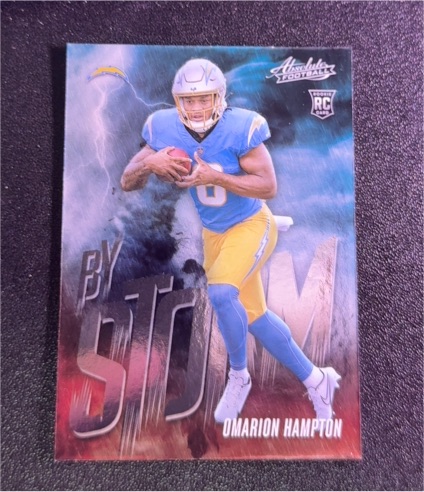 2025 Panini Absolute #12 Omarion Hampton By Storm — front
