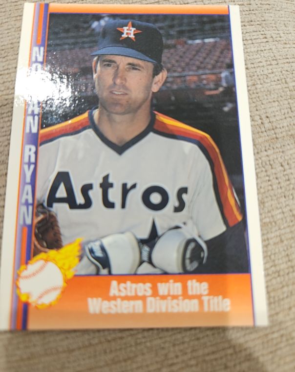 1991 Pacific #47 Nolan Ryan Astros win the Western Division Title — front