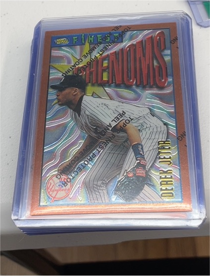 1996 Topps Finest #92 Derek Jeter Phenoms — front