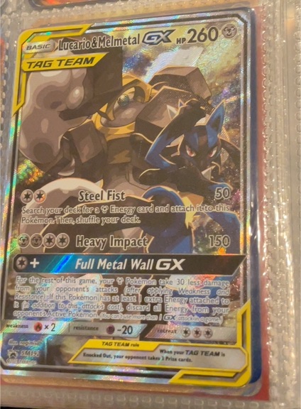 2019 Pokémon TCG SM192 Lucario & Melmetal GX — front