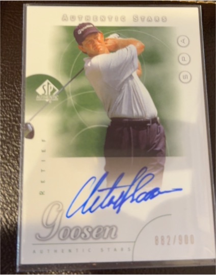 2001 SP Authentic #78 Retief Goosen — front