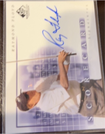 2002 SP Game Used #Raymond Floyd Scorecard — front