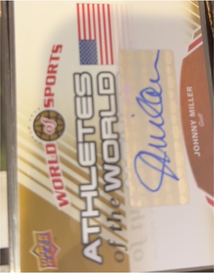 2010 Upper Deck World of Sports Athletes of the World #AW-18 Johnny Miller — front