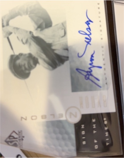 2001 Upper Deck SP Authentic #BN Byron Nelson Sign of the Times — front